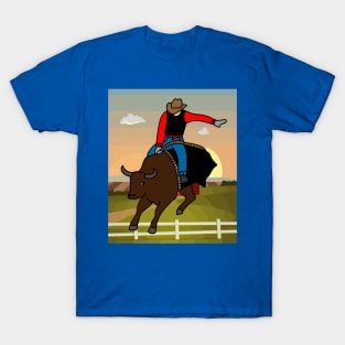 Rodeo Riding On A Bull T-Shirt